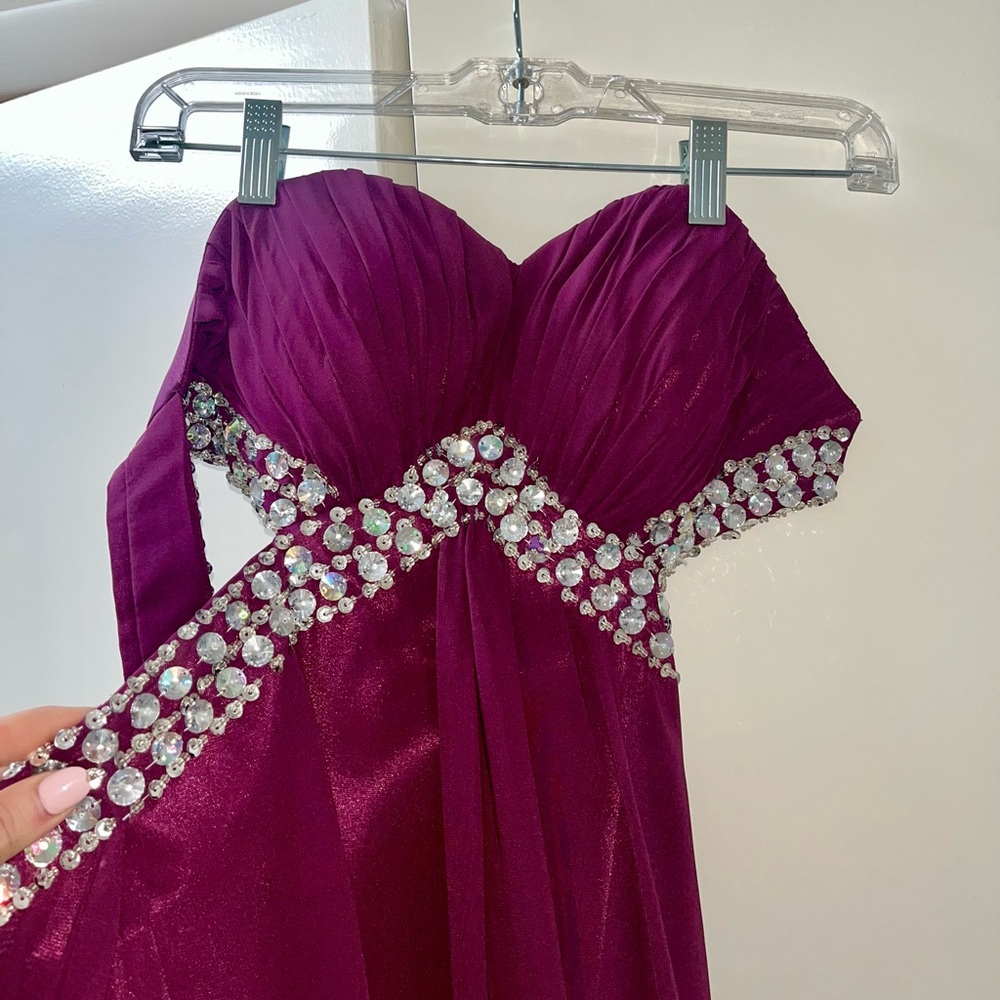 Pink Strapless Beaded Prom Dress Evening Dress Y7743 main image 0